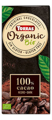 Torras Organic Chocolate Negro 100% Cacao 100g Andina Grains