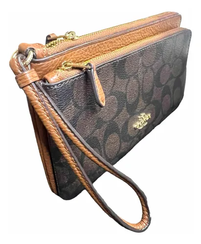 Cartera doble cierre coach sale