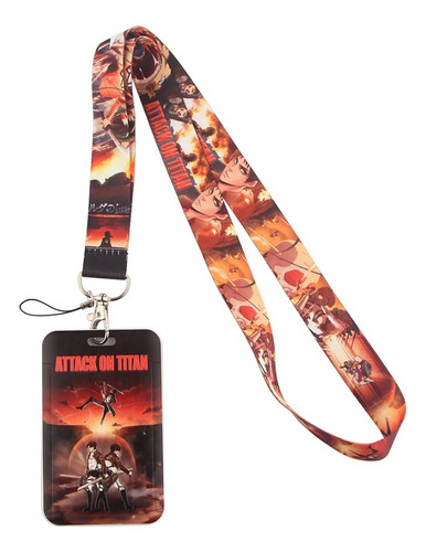 Lanyard Ataque A Los Titanes Con Porta Credencial 