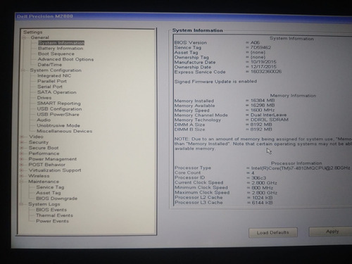 ¡¡super Oferta!!dell Precision M2800 16ram 1t Dd Corei7 4ta (Usado)