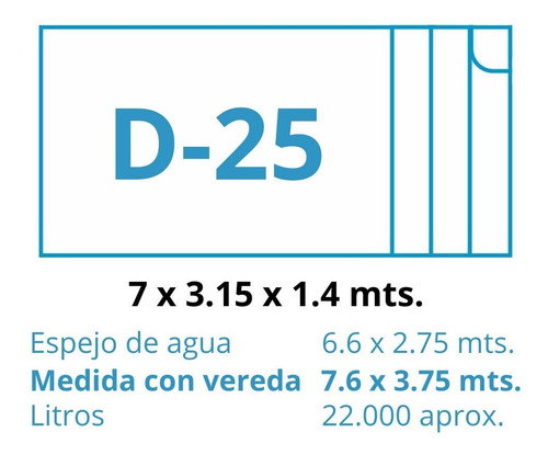 Piscinas Tankes D-25 Piscina Fibra De Vidrio Instalada