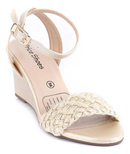 Price Shoes Plataforma Baja Elegante Mujer 882vs007champana