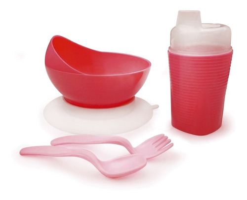 Set Alimentacion Bowl Plato Hondo Cubiertos Vaso Babelito