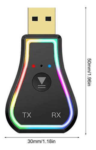 Receptor Y Emisor Bluetooth Para Audio Usb Tv Auto Auricular