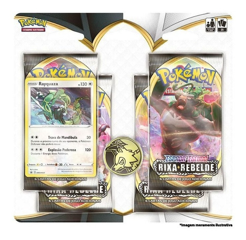 Kit Quadruplo Pack Pokemon Rayquaza Duraludon Espada Escudo