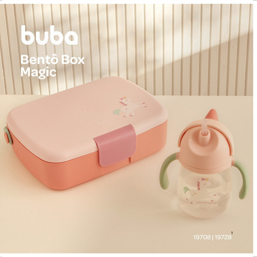 Lancheira Bento Box Com Talher Marmita Magic Unicórnio Buba