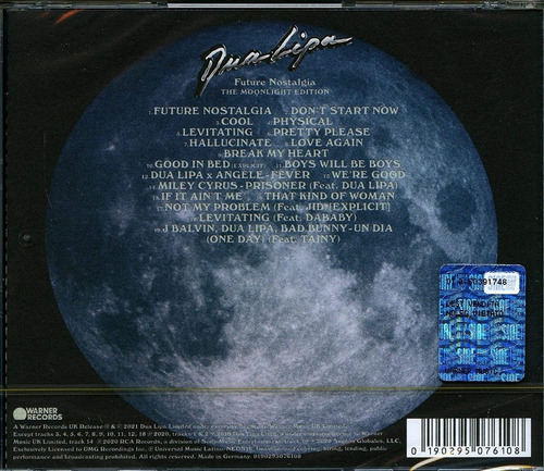 Dua Lipa - Future Nostalgia (the Moonlight Edition) - Cd Imp