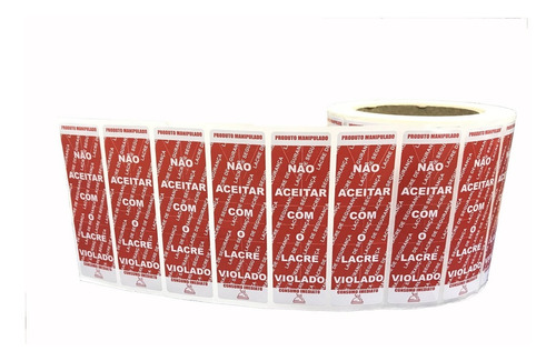 Kit 2 Mil Etiquetas Adesivas Lacre Para Delivery Alimentos