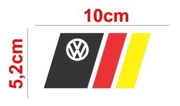 3 Adesivos Alemanha Bandeira Carro Vw Vokswagen Rebaixado