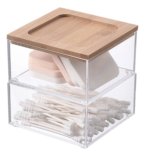 Organizador Caja Cosmetiquero Maquillaje Baño 2 Divisiones