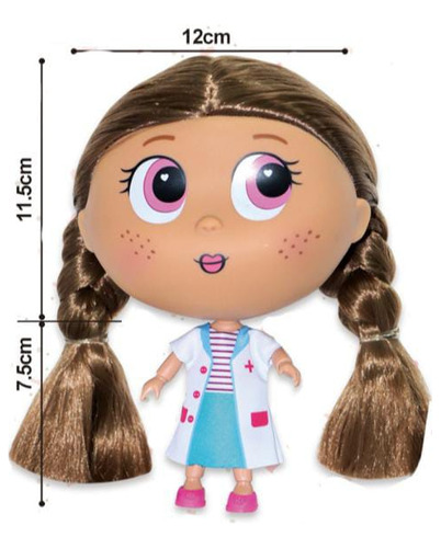 Juguete Muñeca Cabezona Articulada Doctora Con Accesorios.