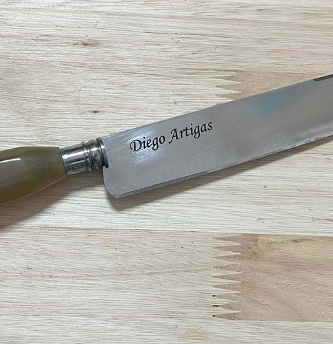 Imagen 3 de 3 de Cuchillo Solingen Guampa Hoja 14cm. Grabado Láser De Regalo