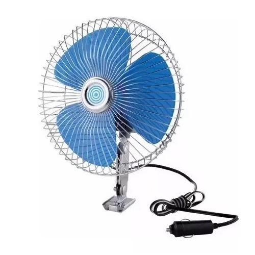 Ventilador Metálico 12v Mini Oscilante 3 Aspas 6 Pulgadas