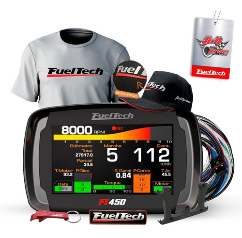 Imagem 1 de 7 de Fueltech Ft450 C/chicote 3m + Ultra Brinde Camiseta B Gel Bb
