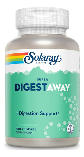 Enzimas Digestivas Digestaway Solaray 180 Cápsulas Vegetales