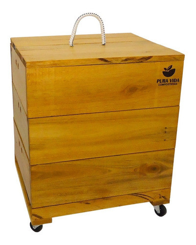 Compostera De Madera 3-4 Personas 3 Módulos 65 L Pura Vida