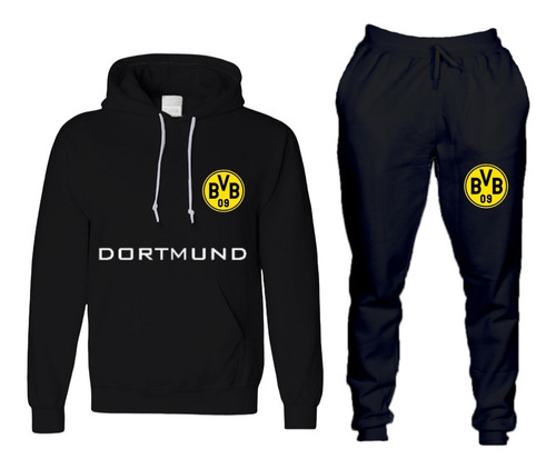 Moletom Blusa E Calça Futebol Borussia Time Dortmund Inverno