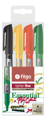 Resaltador Filgo Lighter Fine Pastel Essential X4 Colores