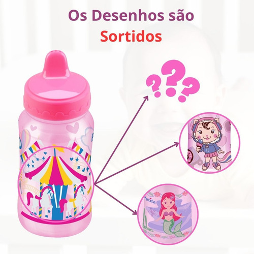 Copo Infantil Válvula Redutora Atóxico 270ml Petita - Rosa