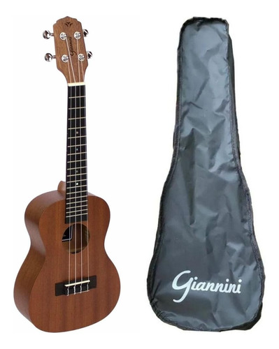 Ukulele Concert Giannini Guk-23 Acústico Nylon Com Bag Cor Walnut Satin