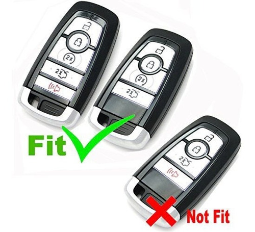 Funda De Piel Para Llaves Color Negro Para Ford Fusion Edge