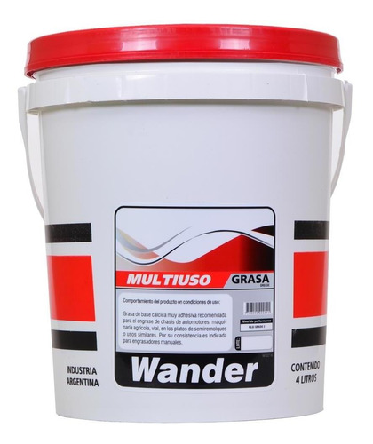 Grasa De Calcio Multiuso  Wander Balde X 3,6 Kg