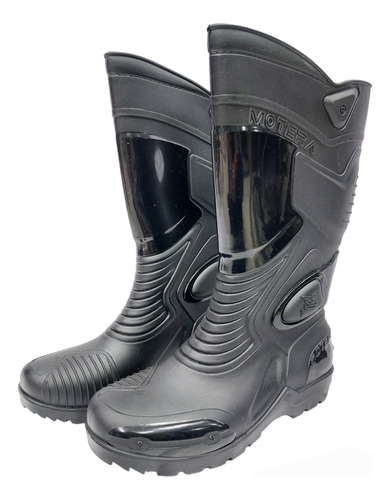 Bota En Caucho Motera, 100% Impermeables.