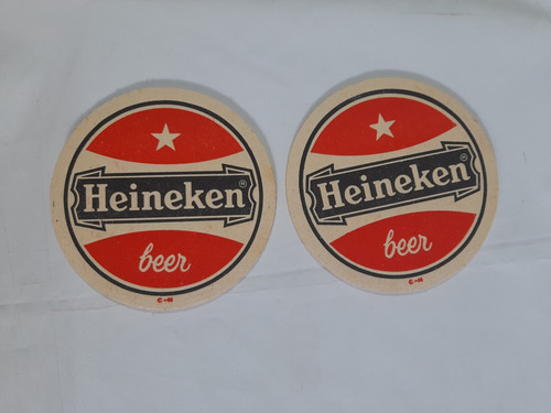 2 Antiguos Posavasos Publicidad Cerveza Heineken, Rojos