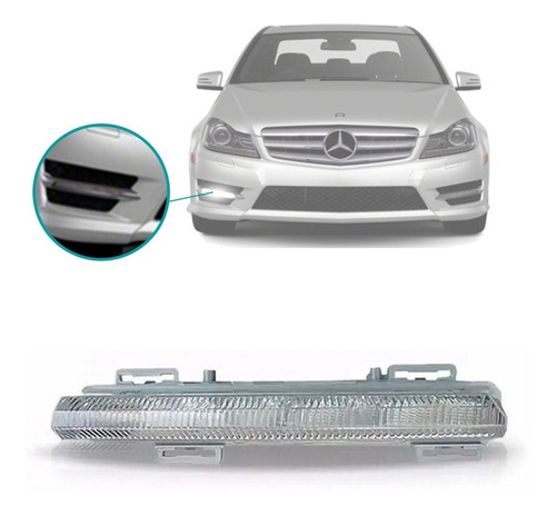 Farol Milha Led Direito Mercedes C180 C220 2012 2013 2014   