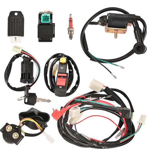 Arnés De Cableado Completo, Relé Solenoide, Bujía, Regulador