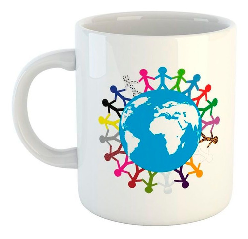 Taza De Ceramica World Paz Sociedad Naturaleza