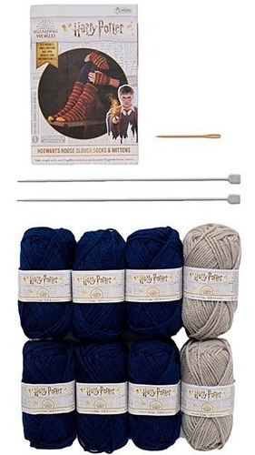 Imagen 4 de 4 de Harry Potter Guantes Y Calcetines Ravenclaw Kit Hazlos Tu