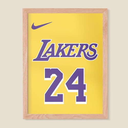 Cuadro Con Marco Los Angeles Lakers T-shirt - Frametastic! 