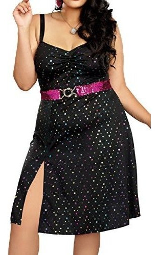 Disfraz De  Para Mujer Talla Grande Disco Diva Plus