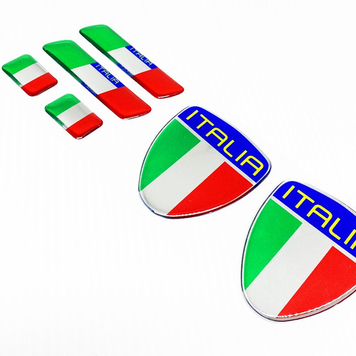 Imagem 1 de 7 de Kit Adesivos Emblema Escudo Placa Coluna Itália Resinados