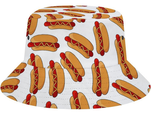 Hot Dog - Sombrero De 3 Cubos Para Mujeres Y Hombres