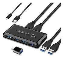 Comprar Conmutador Usb 3 0 Para Compartir 4 Dispositivos Entre 2 Com