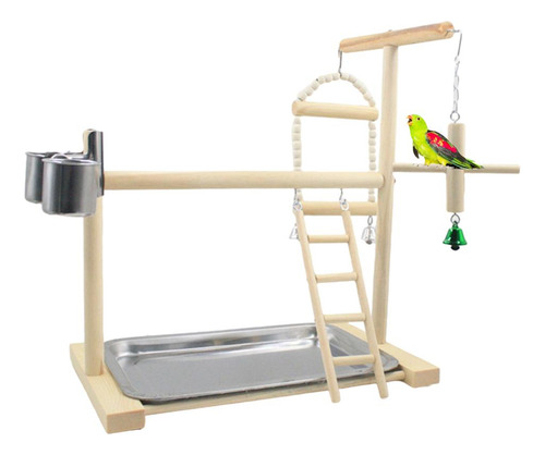 Loro Juego Soporte Pájaro Columpio Escalada Escalera Madera