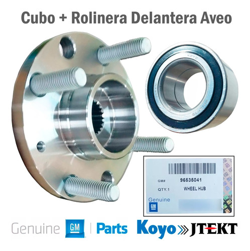  Cubo Y Rolinera Rueda Delantera Chev Aveo Todos Los Modelos