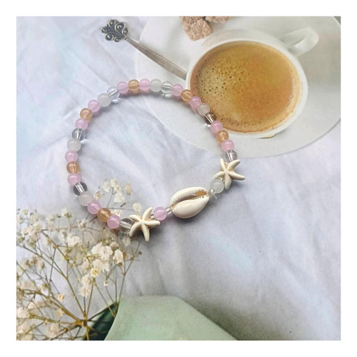 Pulsera Faruodis Modelo 1 De Plata Color Turquesa. Para Adultos
