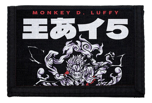 Billetera Monkey Luffy Sun God Nika One Piece Cierre Velcro