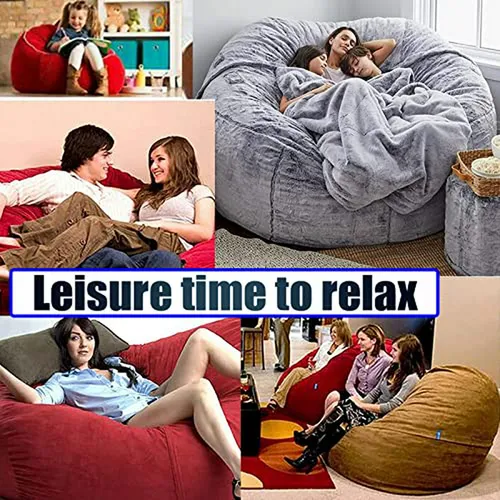Funda Gigante De Peluche Lavable Para Sillón Bean Bag De 5-6