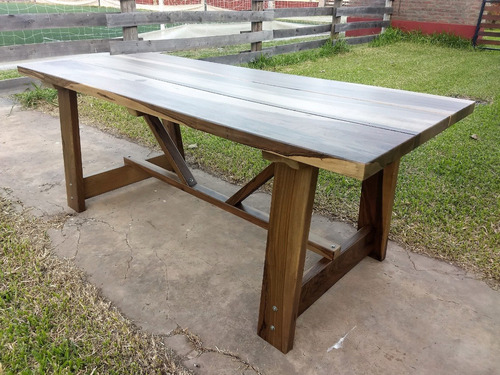 Mesa Estilo Campo - En Madera De Guayubira. -carpintero F