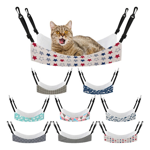 Mixweer 8 Piezas Hamaca Reversible Para Gatos Cama Jaula Par