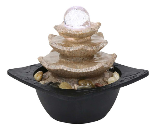 Relaxus Zen Pagoda - Fuente De Agua Para Interiores Con Luce