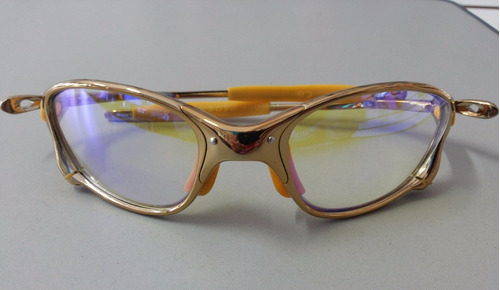 Oakley Double X Squared Juliet 24k Dourada Lente Clear Metal