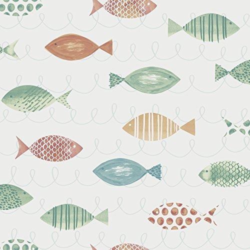 Papel Tapiz - Chesapeake ******* Aqua Key West Fish Wallpape