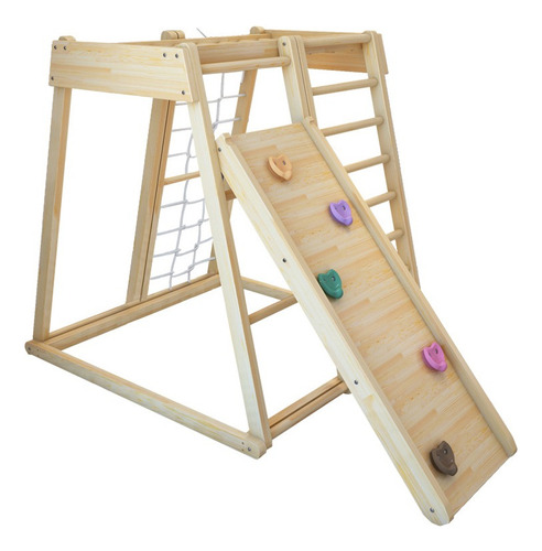 Juego Madera Cubículo Escalada Resbalín Wcfs-4