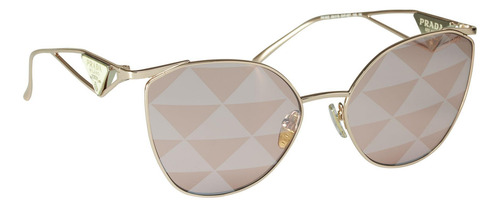 Prada Spr 50zs Svf-05t Irregular Pink Gold Tampo Triangles (Usado)