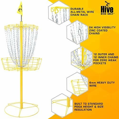 Imagen 4 de 5 de The Hive Disc Golf Practice Basket Cadenas Dobles